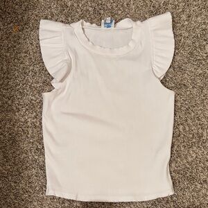 Blue Rain Cream Flutter Sleeve Blouse